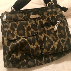 Baggalini Cheetah print Crossbody purse